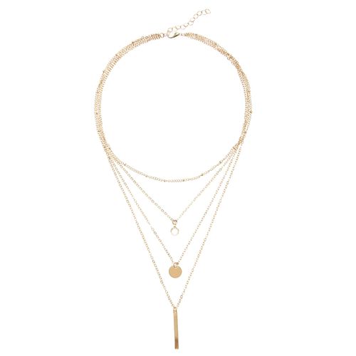 LASCANA Kette mit Anhänger, Vierreihiges Kettenset mit Anhänger, Halskette, Halsschmuck