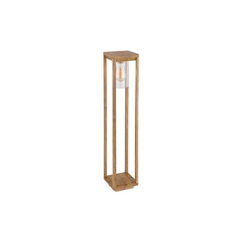 Außenleuchte, Stehlampe, ALU, Holzoptik, H 80 cm