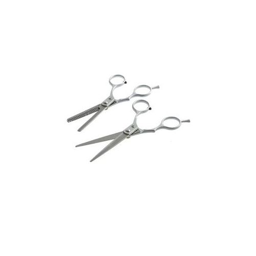 UNIQ - Friseurset mit 2 Scheren, Silber Haarschneider & -scheren