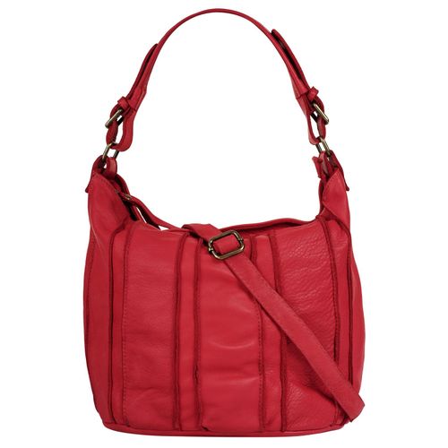 Shopper SAMANTHA LOOK Gr. B/H/T: 35cm x 27cm x 20cm onesize, rot Damen Taschen echt Leder, Made in Italy