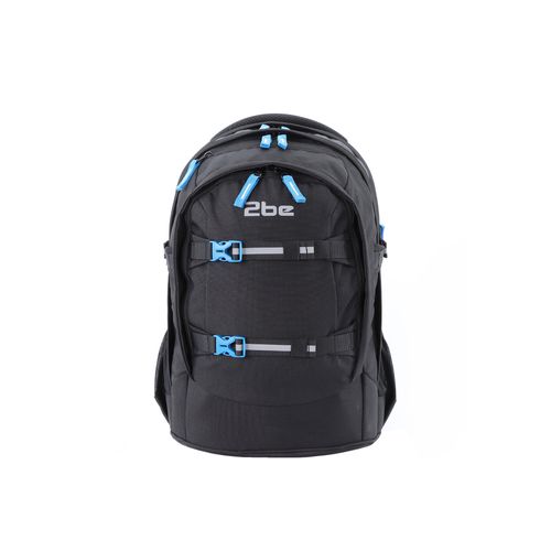 Schulrucksack 2BE Gr. B: 23cm, grau (anthrazit, schwarz) Kinder Rucksäcke mit reflektierenden Elementen