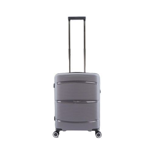 Koffer SAXOLINE, Gr. B/H/T: 21cm x 54.00cm x 21cm, grau (taupe), Polypropylen, elegant, Koffer, mit praktischem TSA-Schloss
