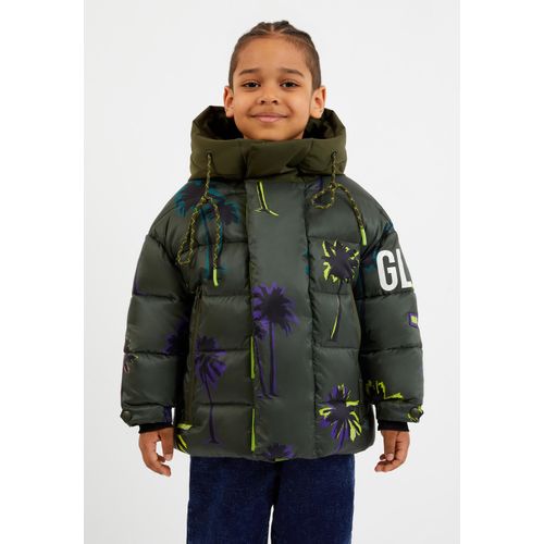 Steppjacke GULLIVER Gr. 122, grün (khaki) Herren Jacken mit ausgefallenen Prints