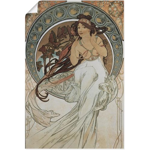 Artland Wandbild »Vier Künste: Die Musik. 1898«, Frau, (1 St.), als Alubild, Outdoorbild, Poster in verschied. Grössen