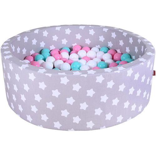 Knorrtoys® Bällebad »Soft, Grey White Stars«, mit 300 Bällen rose/creme/lightBlue; Made in Germany