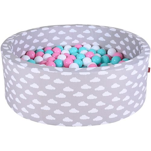 Knorrtoys® Bällebad »Soft, Grey White Clouds«, mit 300 Bällen rose/creme/lightBlue; Made in Germany