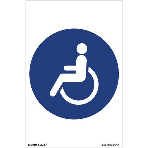 Benutzungspflichtschild Benutzungspflicht für Behinderte (pvc 0,7mm) 30x40cm