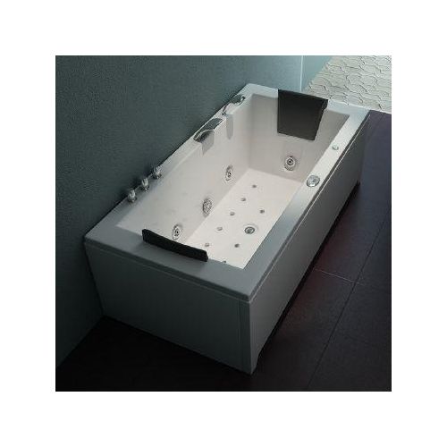 Whirlpool 182x90cm Heizung Reinigungsprogramm & Lichttherapie Wasserfall Bluetooth-fähiges Soundsyst