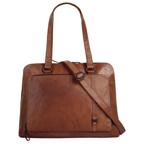 Shopper SPIKES & SPARROW Gr. B/H/T: 37cm x 30cm x 7cm onesize, braun (cognac) Damen Taschen echt Leder