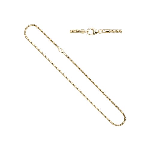 Goldkette JOBO, gelb (gelbgold 585), Halsketten, Damen, Gelbgold 585, L: 45cm, Zopfkette 585 Gold 45 cm 2,6 mm