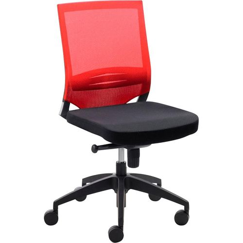 Bürostuhl MAYER SITZMÖBEL Stühle Gr. B/H/T: 63cm x 106cm x 60cm, Polyester, rot (rot, schwarz) 