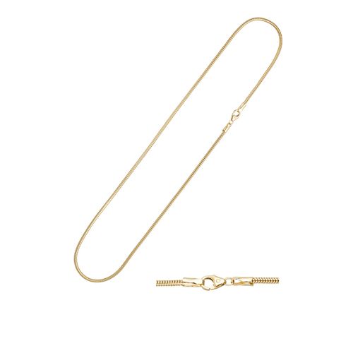 Goldkette JOBO, gold (gelbgold 333), Halsketten, Damen, Gelbgold 333, L: 50cm, Schlangenkette 333 Gold 50 cm 2,4 mm