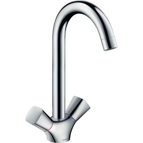 Küchenarmatur HANSGROHE "Logis M31", silber (chrom), H:283cm T:18,1cm, Armaturen, Logis M31 220 1 Strahlart, chrom