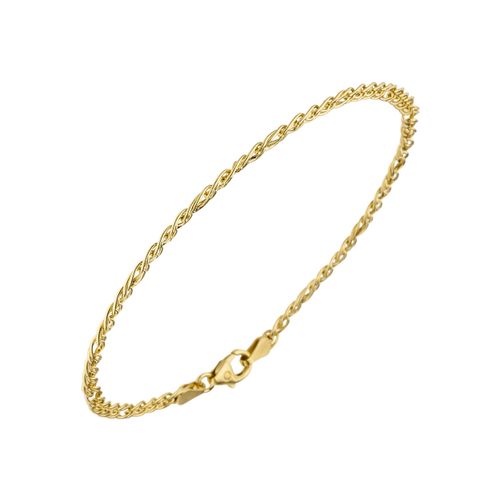 Goldarmband JOBO Armbänder Gr. Gelbgold 585, gelb (gelbgold 585) Damen Zwillings-Panzerarmband 585 Gold 19 cm