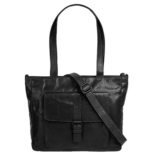 Shopper SPIKES & SPARROW Gr. B/H/T: 30cm x 23cm x 7cm onesize, schwarz Damen Taschen echt Leder