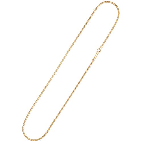 Kette ohne Anhänger JOBO, gelb (gelbgold 585), Halsketten, Damen, Gelbgold 585, L: 45cm, Schlangenkette 585 Gold 45 cm 2,4 mm