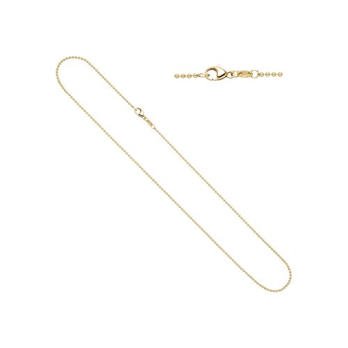 Goldkette JOBO, gelb (gelbgold 585), Halsketten, Damen, Gelbgold 585, L: 45cm, Kugelkette 585 Gold 45 cm 1,5 mm