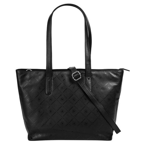 Shopper BRUNO BANANI Gr. B/H/T: 41cm x 25cm x 15cm onesize, schwarz Damen Taschen echt Leder