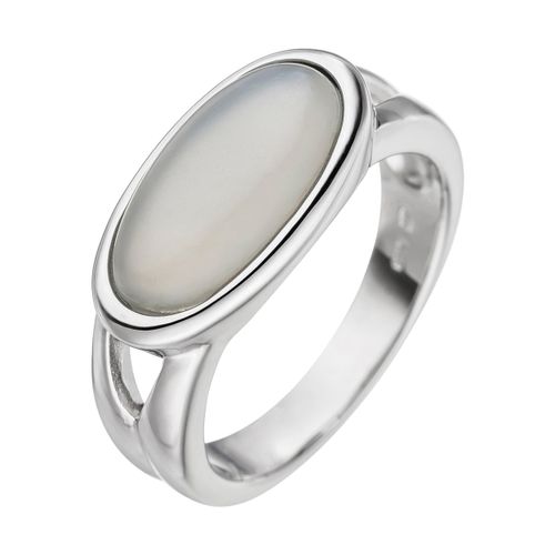 Goldring JOBO Gr. 60, weiß (weißgold 585), Fingerringe, Damen, 60, Weißgold 585, 585 Weißgold mit Mondstein