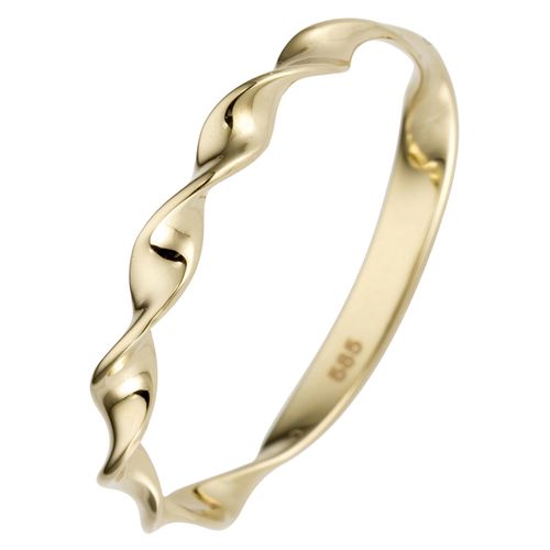 Fingerring JOBO Gr. 52, gelb (gelbgold 585), Fingerringe, Damen, 52, Gelbgold 585, gedreht 585 Gold