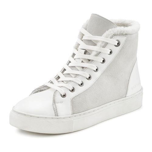 Schnürboots ELBSAND Gr. 41, weiß Damen Schuhe High-Top-Sneaker, Stiefelette, Winterboots aus Leder