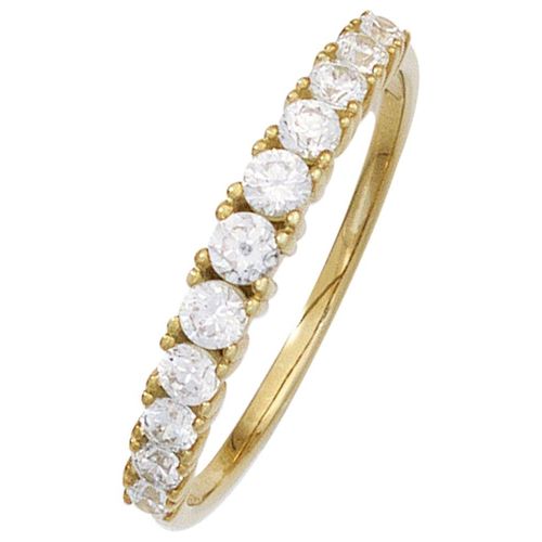 Goldring JOBO Fingerringe Gr. 52, Gelbgold 333, goldfarben (gelbgold 333) Damen 333 Gold mit Zirkonia