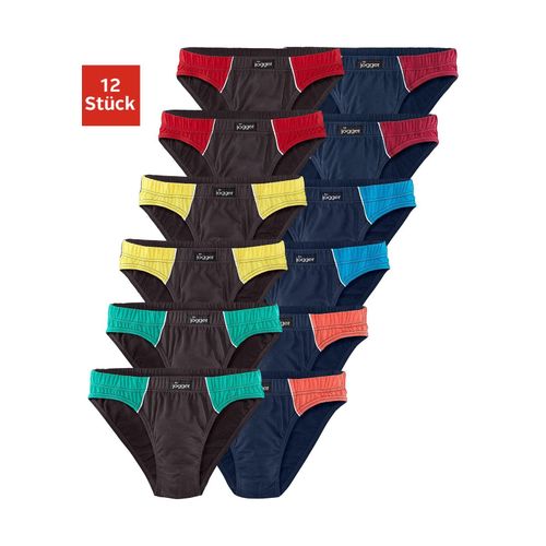 Slip LE JOGGER, Herren, Gr. 8, blau (marine, schwarz), Jersey, Obermaterial: 100% Baumwolle, unifarben, körpernah, Unterhosen, mit Farbhighlights