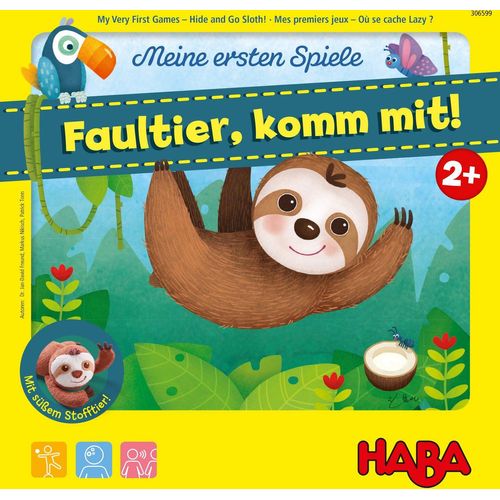 Haba Spielesammlung, Kleinkindspiel Meine ersten Spiele, Faultier, komm mit!, bunt