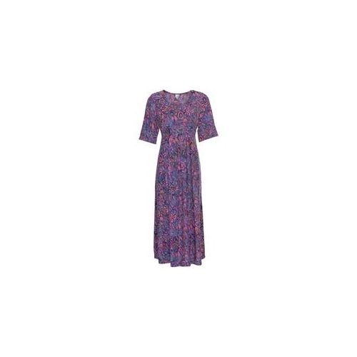 Viskose-Kleid, Muster fuchsia, 42