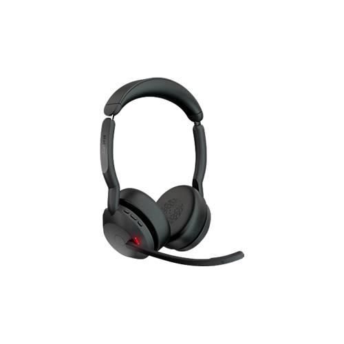 Headset Jabra Evolve2 55, Ladestation, Reichweite bis 30 m, bis 10 h, MS-Teams optimiert, Stereo, schwarz