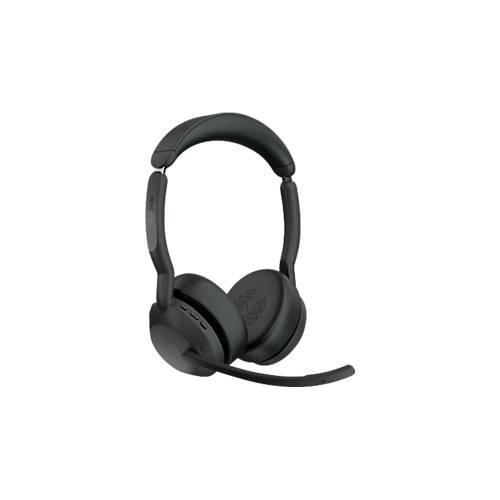 Headset Jabra Evolve2 55, Ladestation, Reichweite bis 30 m, bis 10 h, UC-optimiert, Stereo, schwarz