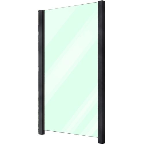 Zaun STAKET PRO, grau (anthrazit), Pfosten: 2 St., Aluminium, Glas, Zaunelemente, Glaszaun, Gesamtlänge: 1,217 m, 2 Pfosten