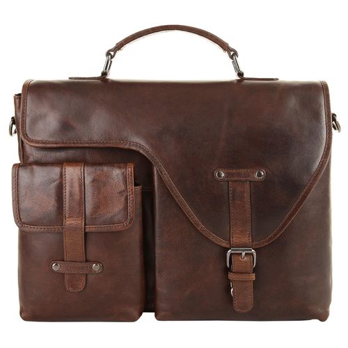 Aktentasche X-ZONE Gr. B/H/T: 40cm x 29cm x 12cm onesize, braun (cognac) Damen Taschen echt Leder