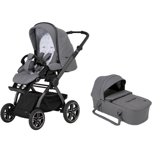 Kombi-Kinderwagen HARTAN "Topline 4.0 GTS" grau (little zoo) Baby Kinderwagen mit Kombitasche; Made in Germany