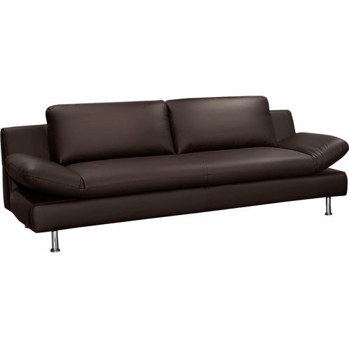 3-Sitzer PLACES OF STYLE "Redding" Sofas Gr. B/H/T: 221cm x 80cm x 90cm, NaturLEDER Madras, braun in Naturleder