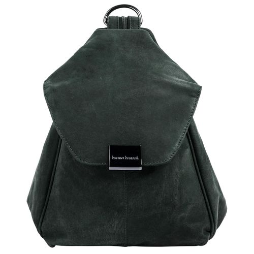 Cityrucksack BRUNO BANANI Gr. B/H/T: 25cm x 20cm x 9cm, grün Rucksäcke echt Leder