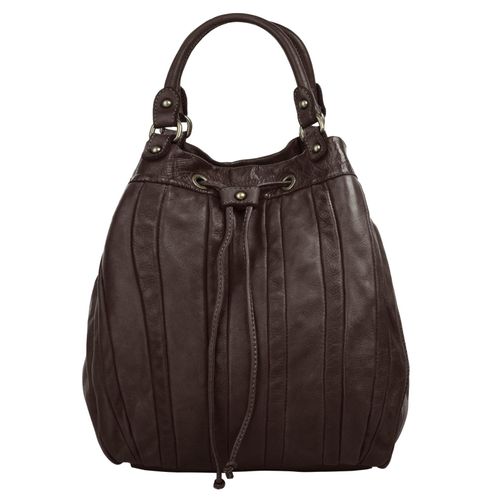 Shopper FORTY Gr. B/H/T: 32cm x 27cm x 16cm onesize, braun (dunkelbraun) Damen Taschen echt Leder, Made in Italy