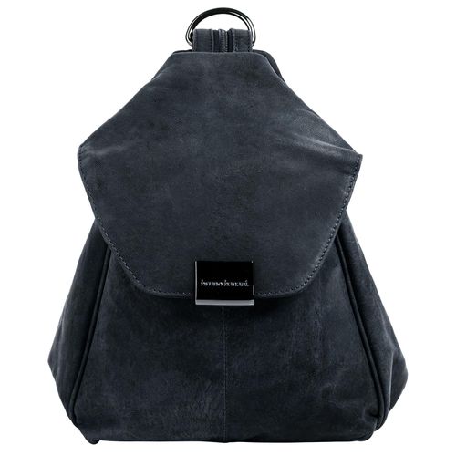 Cityrucksack BRUNO BANANI Gr. B/H/T: 25cm x 20cm x 9cm, blau Rucksäcke echt Leder