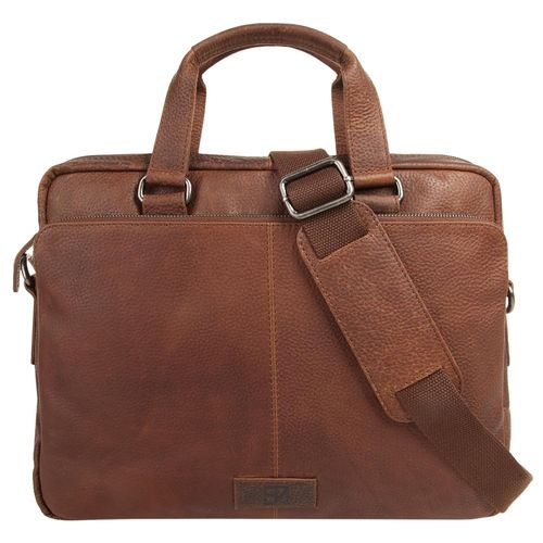 Aktentasche BODENSCHATZ Gr. B/H/T: 32cm x 29cm x 9cm onesize, braun (cognac) Damen Taschen echt Leder