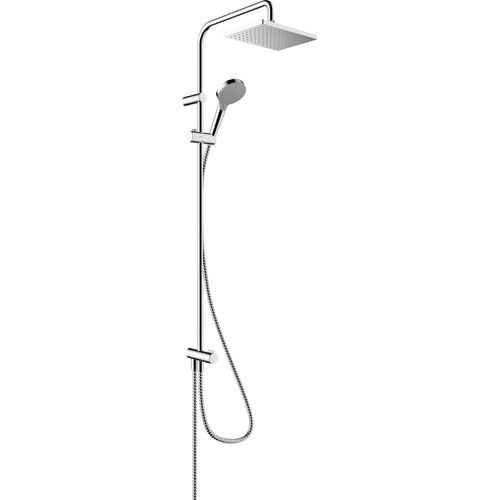 Duschsystem HANSGROHE, silber (chrom), Kunststoff, Brausegarnituren, 23cm, Reno