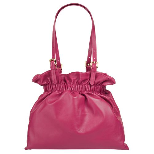 Shopper SAMANTHA LOOK, Damen, Gr. B/H/T: 25cm x 25cm x 10cm onesize, pink, Leder, unifarben, Taschen, echt Leder, Made in Italy