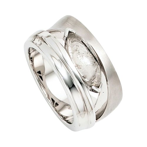 Fingerring JOBO Gr. 50, silber (silber 925), Fingerringe, Damen, 50, Silber 925 (Sterlingsilber), breit 925 Silber mit Turmalin