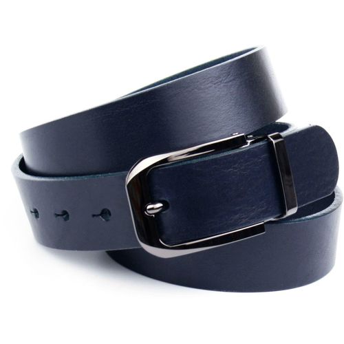 Ledergürtel ANTHONI CROWN Gr. 100, blau Damen Gürtel 3,5 cm breiter Casual-Vollledergürtel