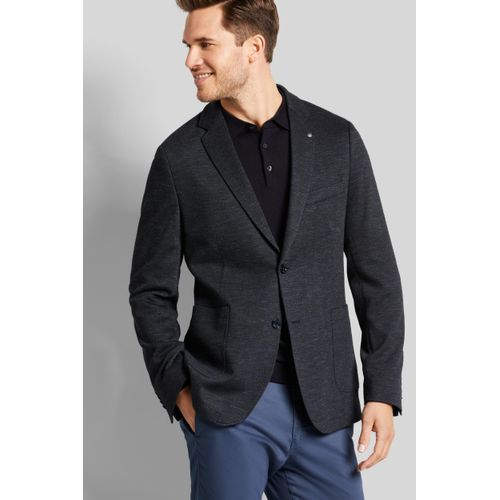 Sakko BUGATTI, Herren, Gr. 54, blau (marine), 56% Viskose, 42% Polyester, 2% Elasthan, Fischgratmuster, casual, normal, Langarm Manschette, Sakkos, mit Fischgratmusterung