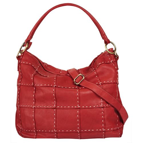 Shopper SAMANTHA LOOK Gr. B/H/T: 40cm x 30cm x 7cm onesize, rot Damen Taschen echt Leder, Made in Italy