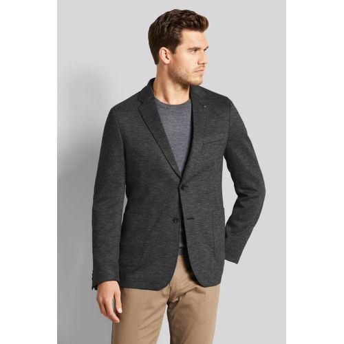 Sakko BUGATTI, Herren, Gr. 52, grau (dunkelgrau), 56% Viskose, 42% Polyester, 2% Elasthan, Fischgratmuster, casual, normal, Langarm Manschette, Sakkos, mit Fischgratmusterung