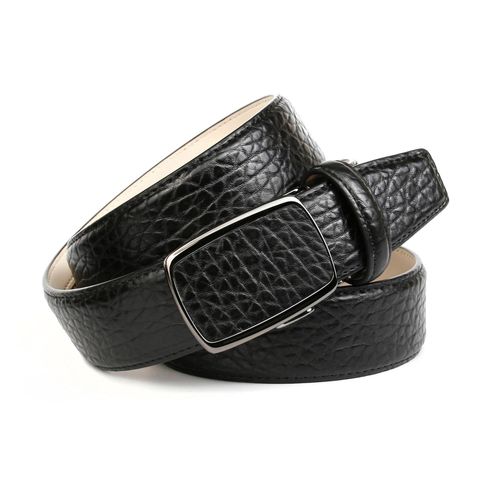 Ledergürtel ANTHONI CROWN, Damen, Gr. 105, schwarz, Leder, animal-print, Gürtel, mit Prägung in Walross-Optik