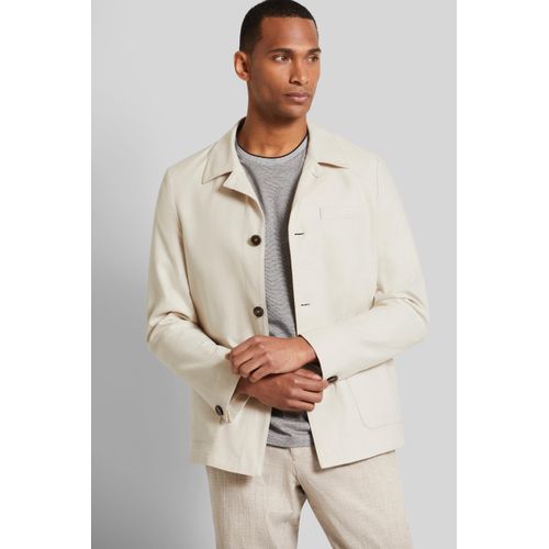 Sakko BUGATTI, Herren, Gr. 54, beige (ecru), 78% Baumwolle, 22% Polyester, casual, normal, Langarm Manschette, Sakkos, mit Umlegekragen