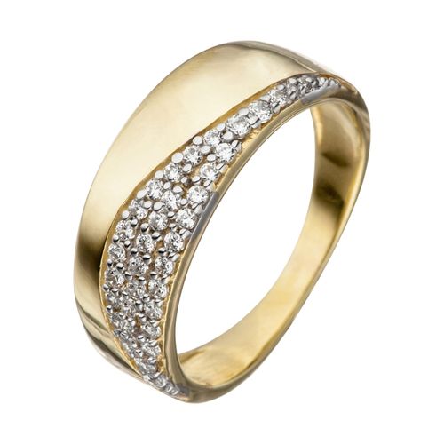 Goldring JOBO Fingerringe Gr. 50, Gelbgold 333, goldfarben (gelbgold 333) Damen 333 Gold mit Zirkonia