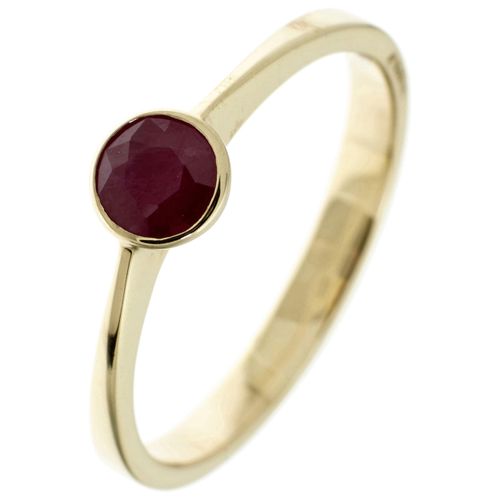 Goldring JOBO Fingerringe Gr. 56, Gelbgold 333, goldfarben (gelbgold 333) Damen 333 Gold mit Rubin